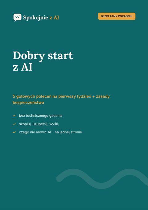 Okładka poradnika Dobry start z AI