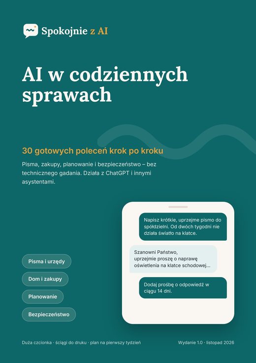 Okładka poradnika AI w codziennych sprawach